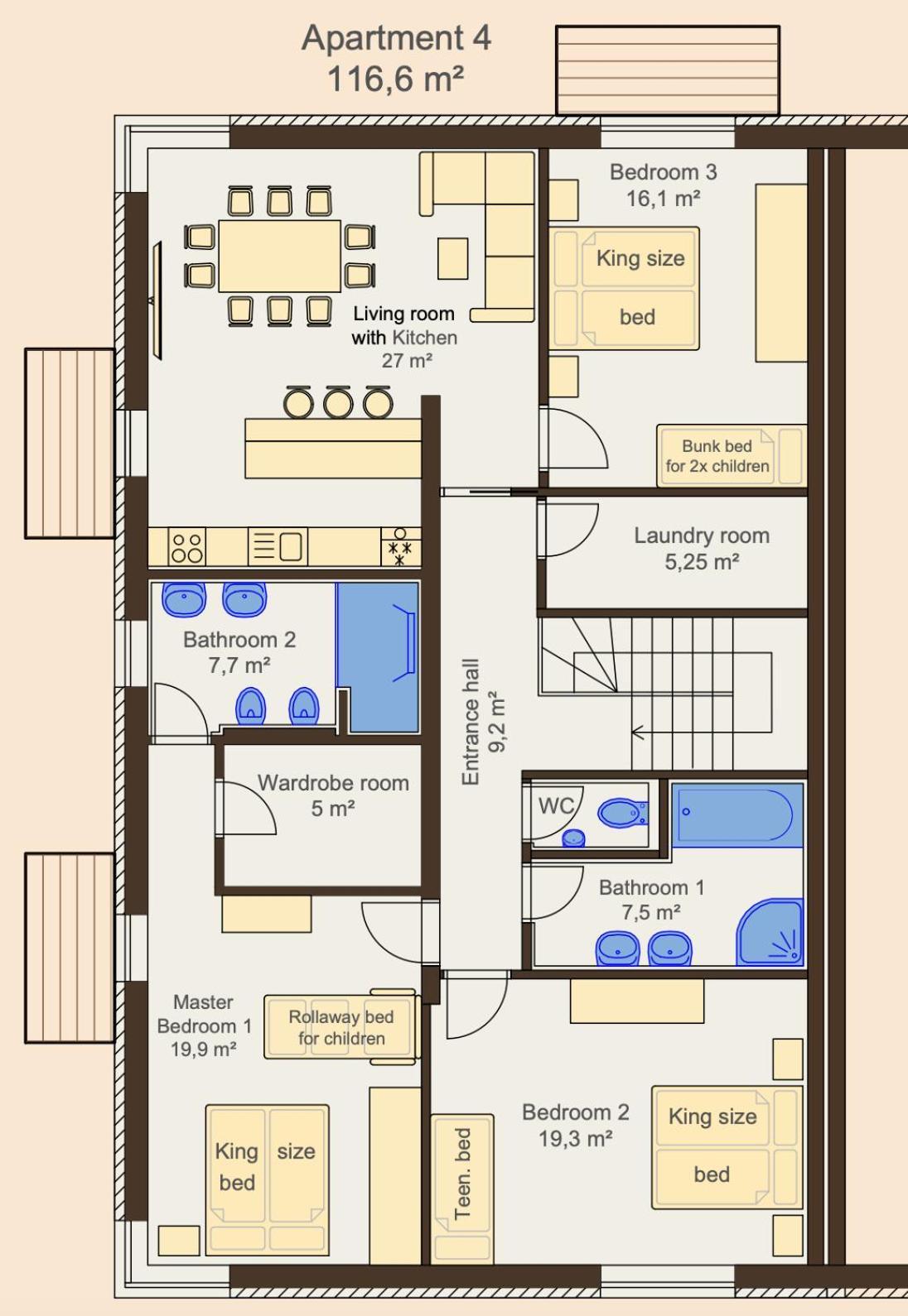 Apartamento Familyvilla, New 4 Luxury Big Apartments, Parking Praga